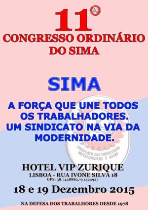 11º Congresso Ordinário do SIMA